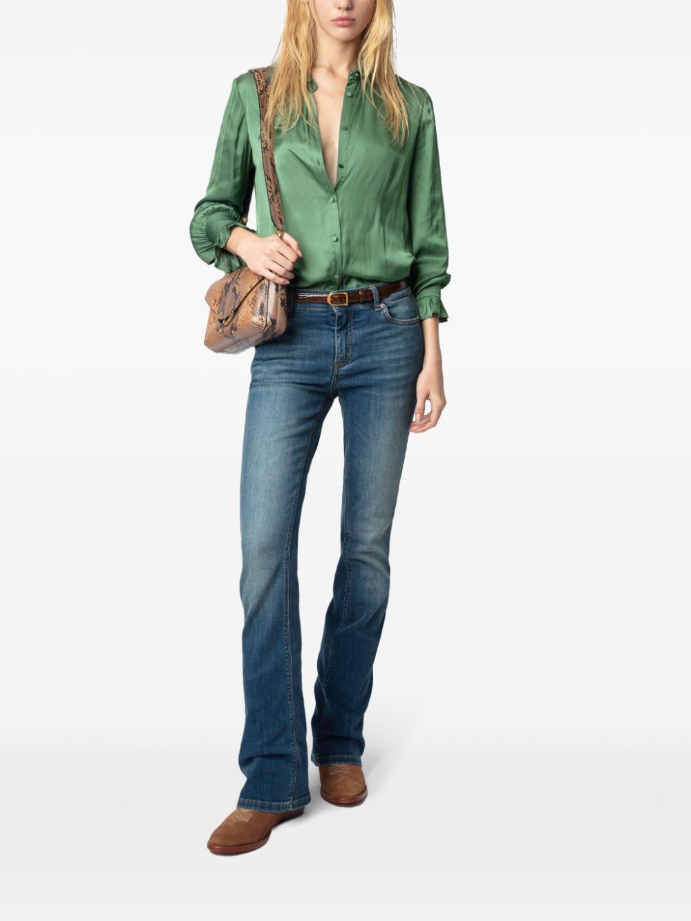 Zadig&Voltaire Thely satijnen blouse - Groen