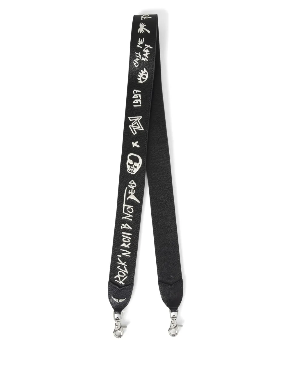 Zadig&Voltaire text-print strap tag - Zwart