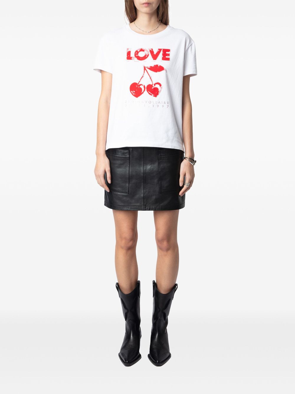 Zadig&Voltaire Walk Concert Cherry Love t-shirt - Wit