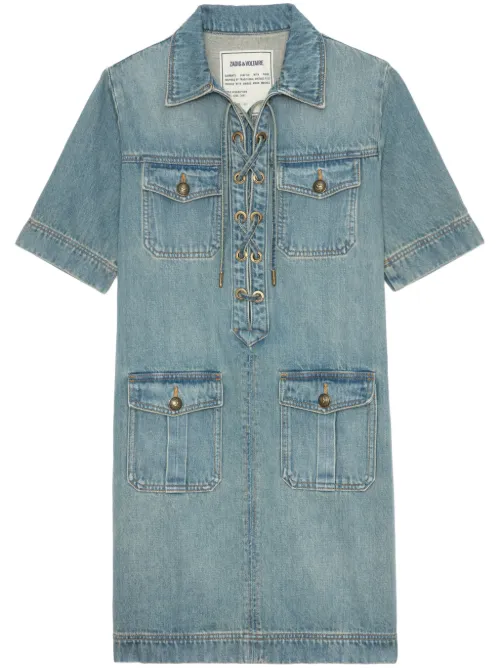 Robe en jean à coupe courte - Zadig&Voltaire - Modalova