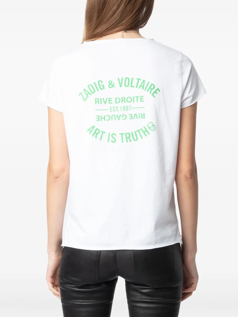 Zadig&Voltaire T-shirt met logoprint Wit