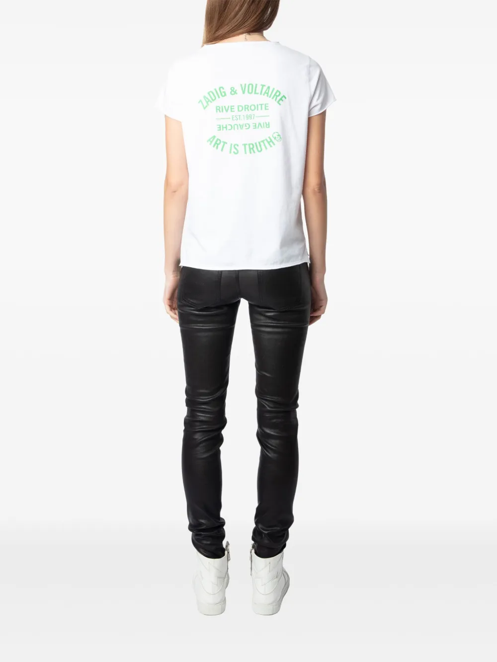 Zadig&Voltaire T-shirt met logoprint Wit