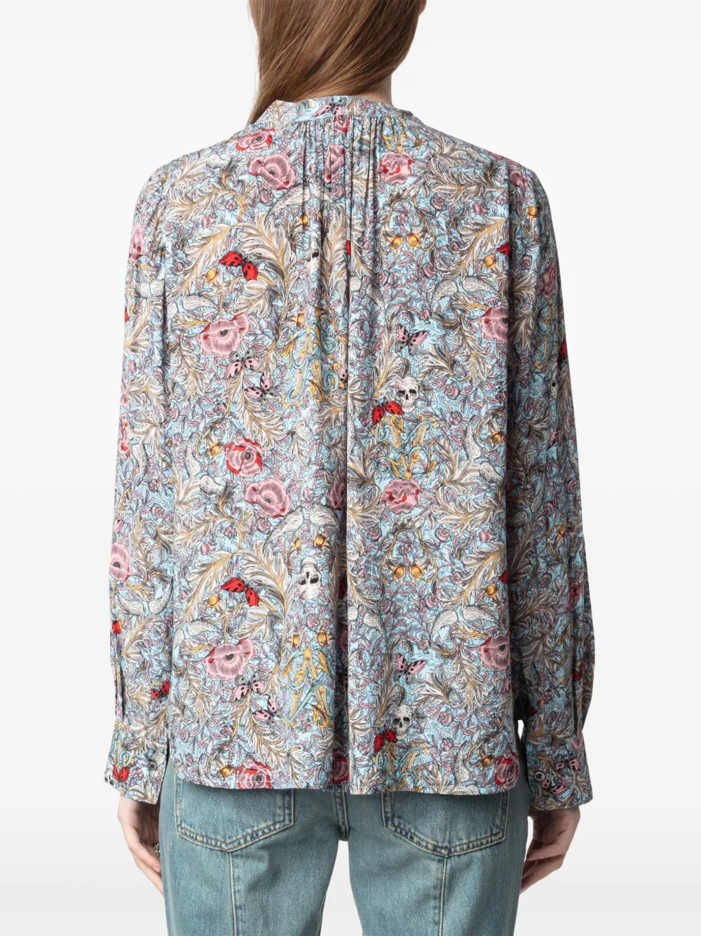 Zadig&Voltaire Blouse met bloemenprint Blauw