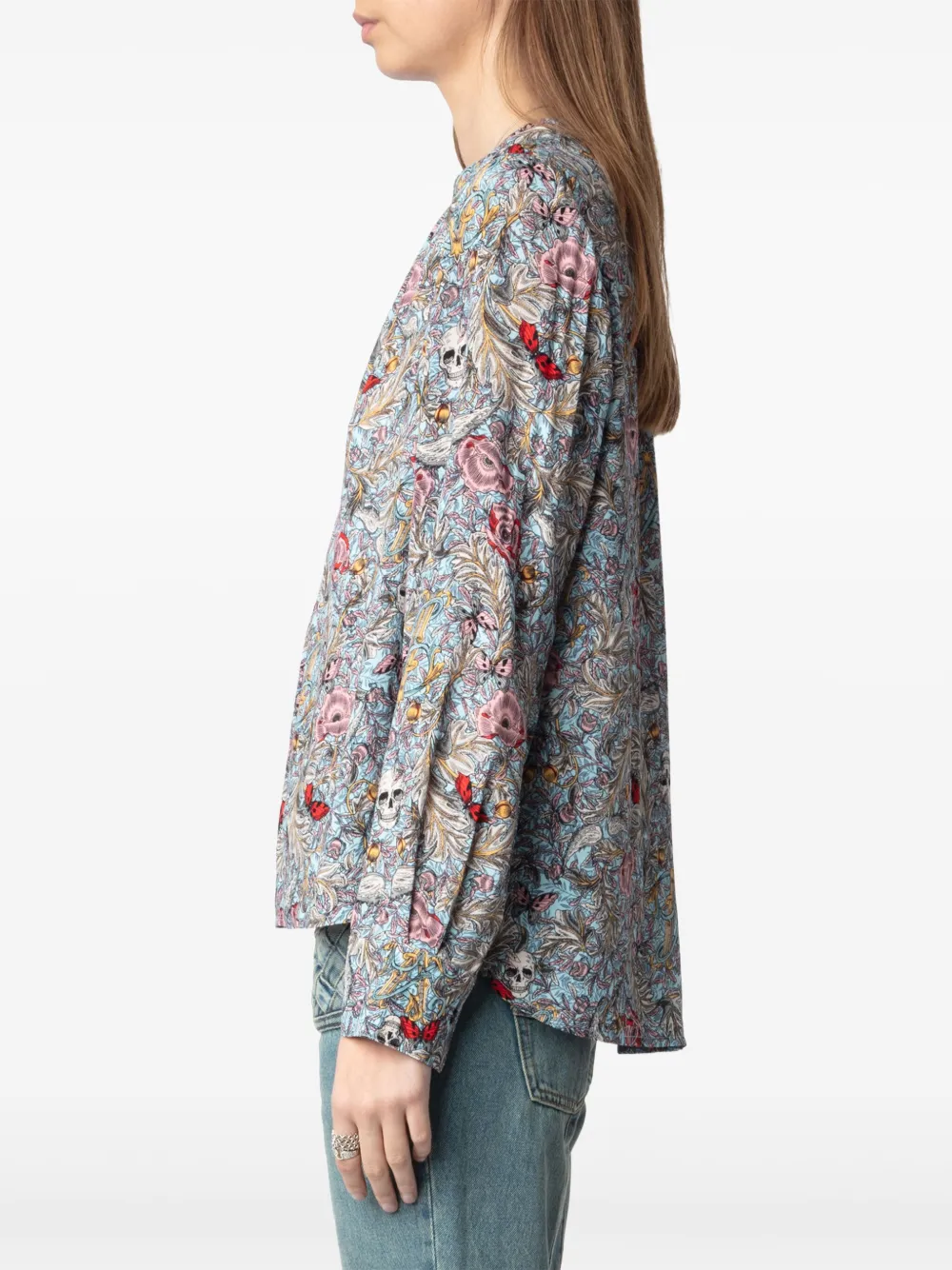 Zadig&Voltaire Blouse met bloemenprint Blauw