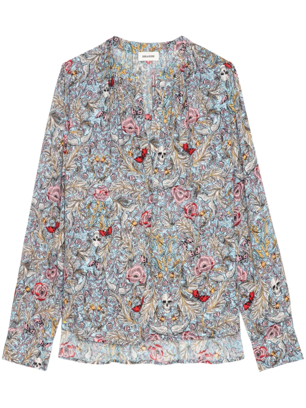 Zadig&Voltaire Blouse met bloemenprint Blauw