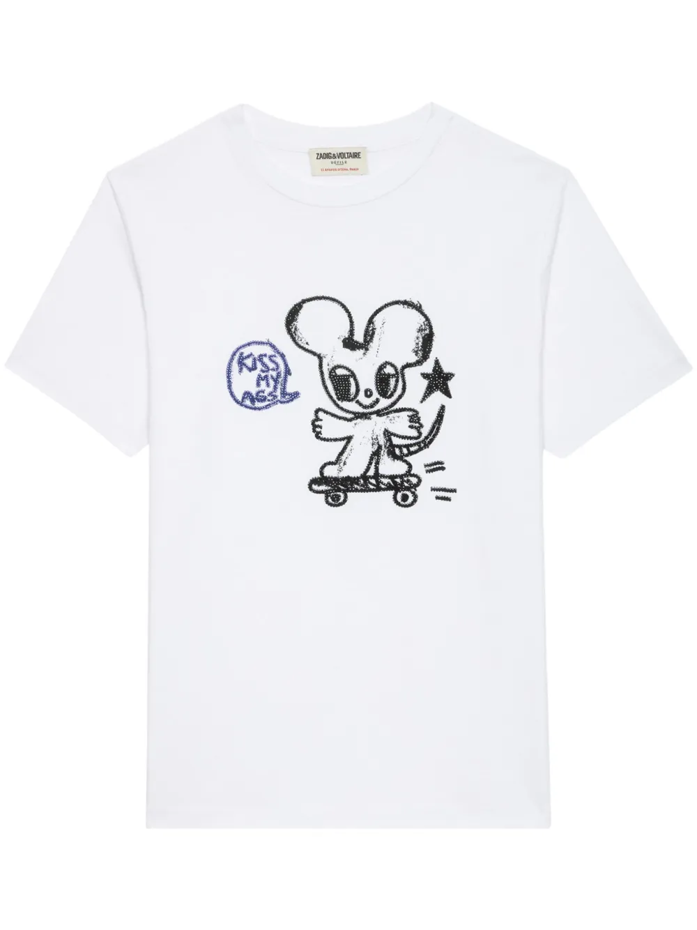 Zadig&Voltaire Edwin Happy Mouse T-shirt Wit