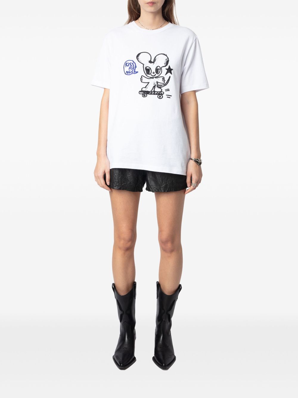 Zadig&Voltaire Edwin Happy Mouse t-shirt - Wit