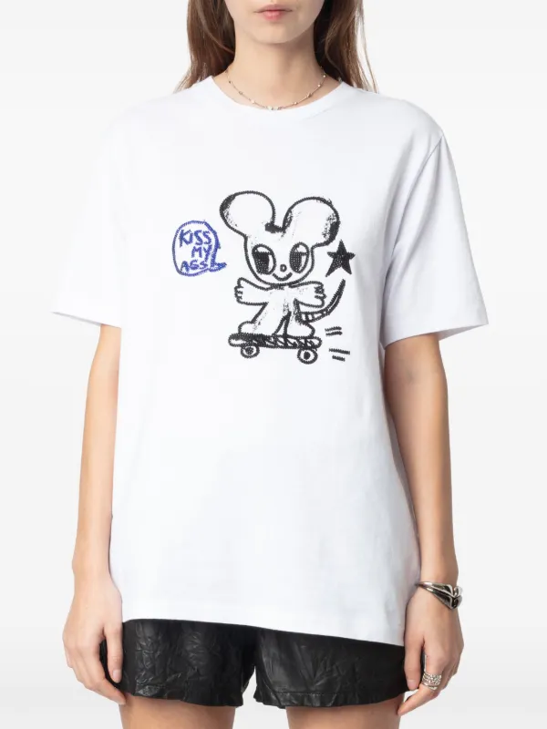 Zadig&Voltaire Edwin Happy Mouse t-shirt | White | FARFETCH
