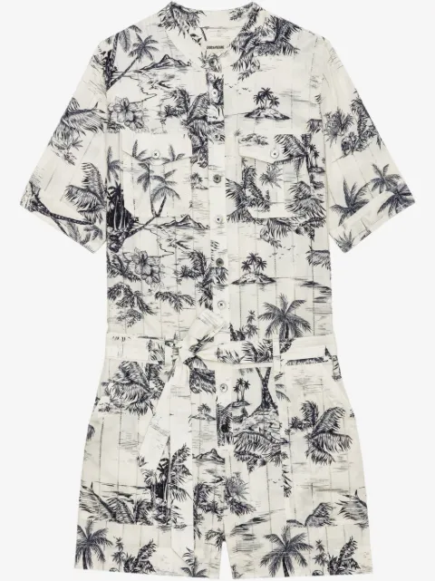 Zadig&Voltaire jumpsuit corto con estampado Tropical Island