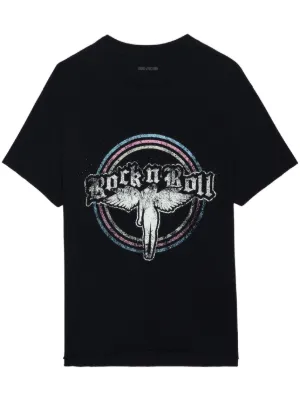ANINE BING Lili ホースプリント Tシャツ | ブラック | FARFETCH JP