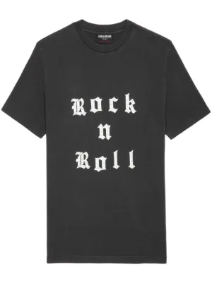ANINE BING Horse Graphic round-neck T-shirt | Black | FARFETCH