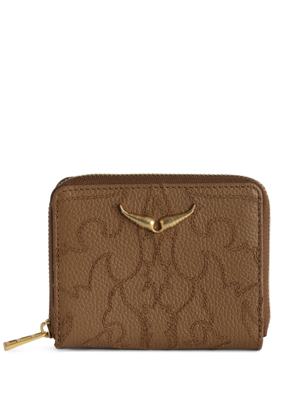 Zadig&Voltaire monogram leather wallet - Brown