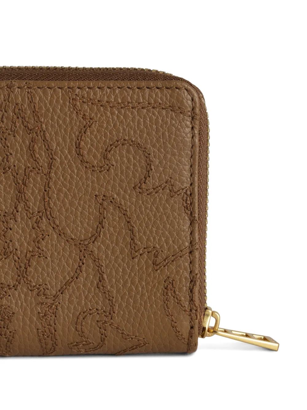 Zadig & Voltaire Monogram Leather Wallet In Brown