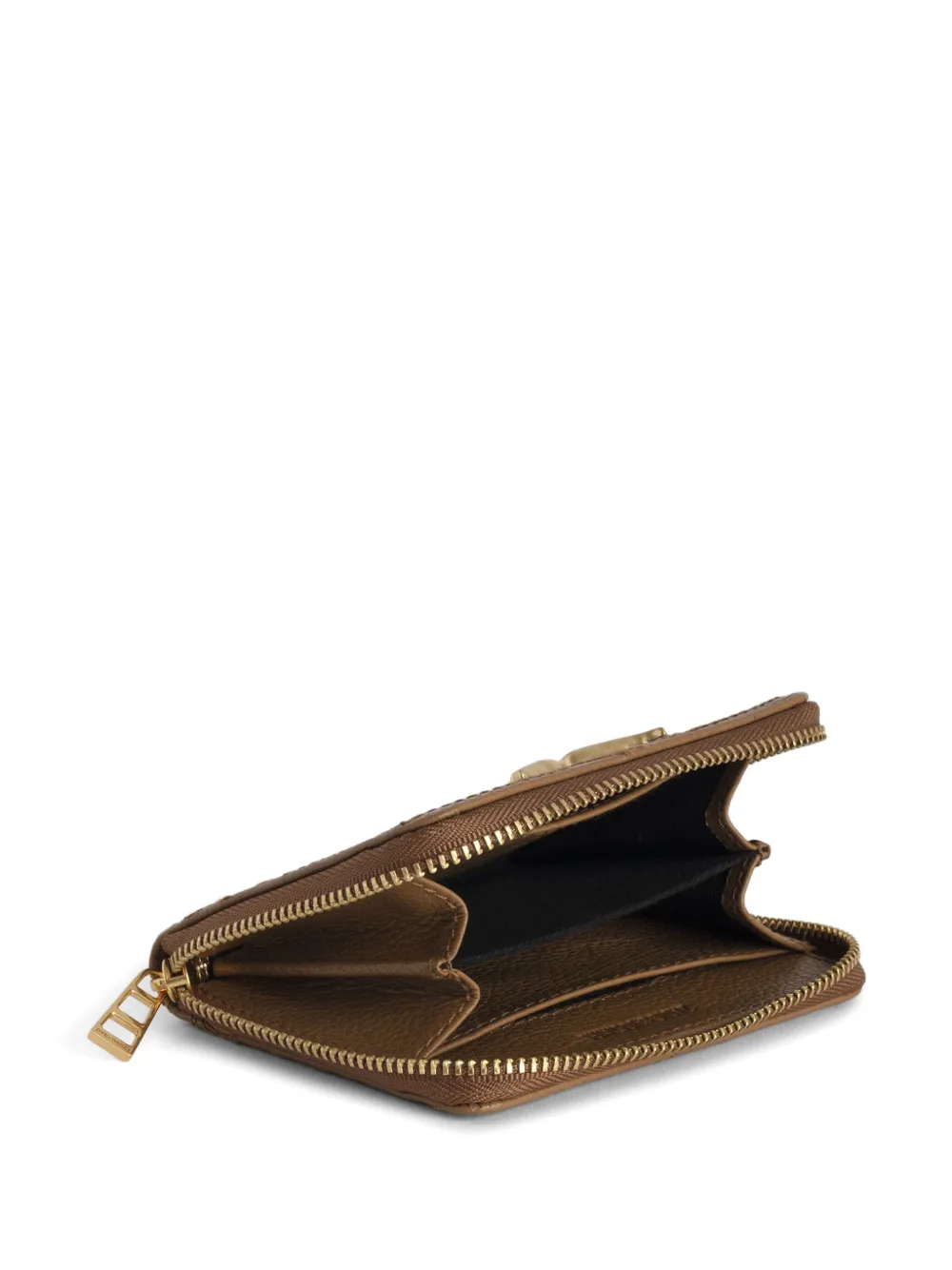 Zadig & Voltaire Monogram Leather Wallet In Brown