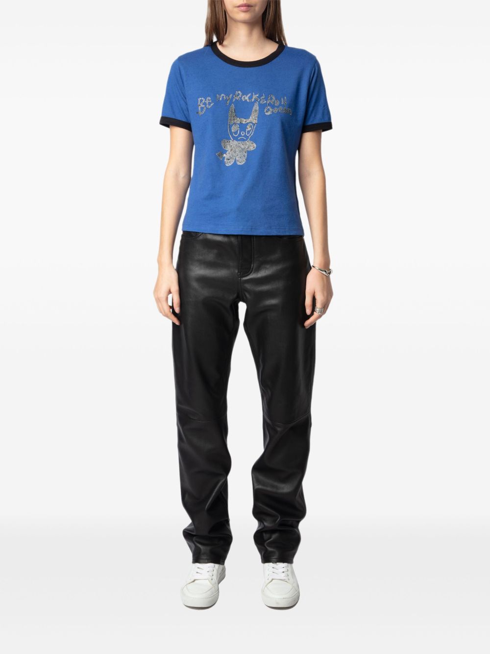 ZADIG & VOLTAIRE CRYSTAL-EMBELLISHED T-SHIRT