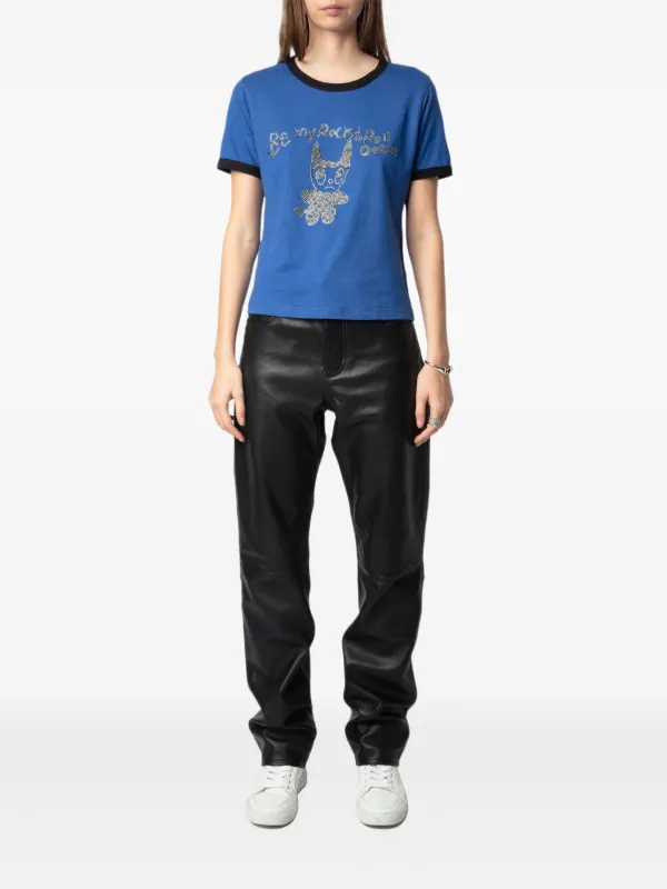 【関税 送料無料】Zadig&Voltaire ビジュートリム Tシャツ Zadig&Voltaire ビジュートリム Tシャツ | ブルー | FARFETCH JP