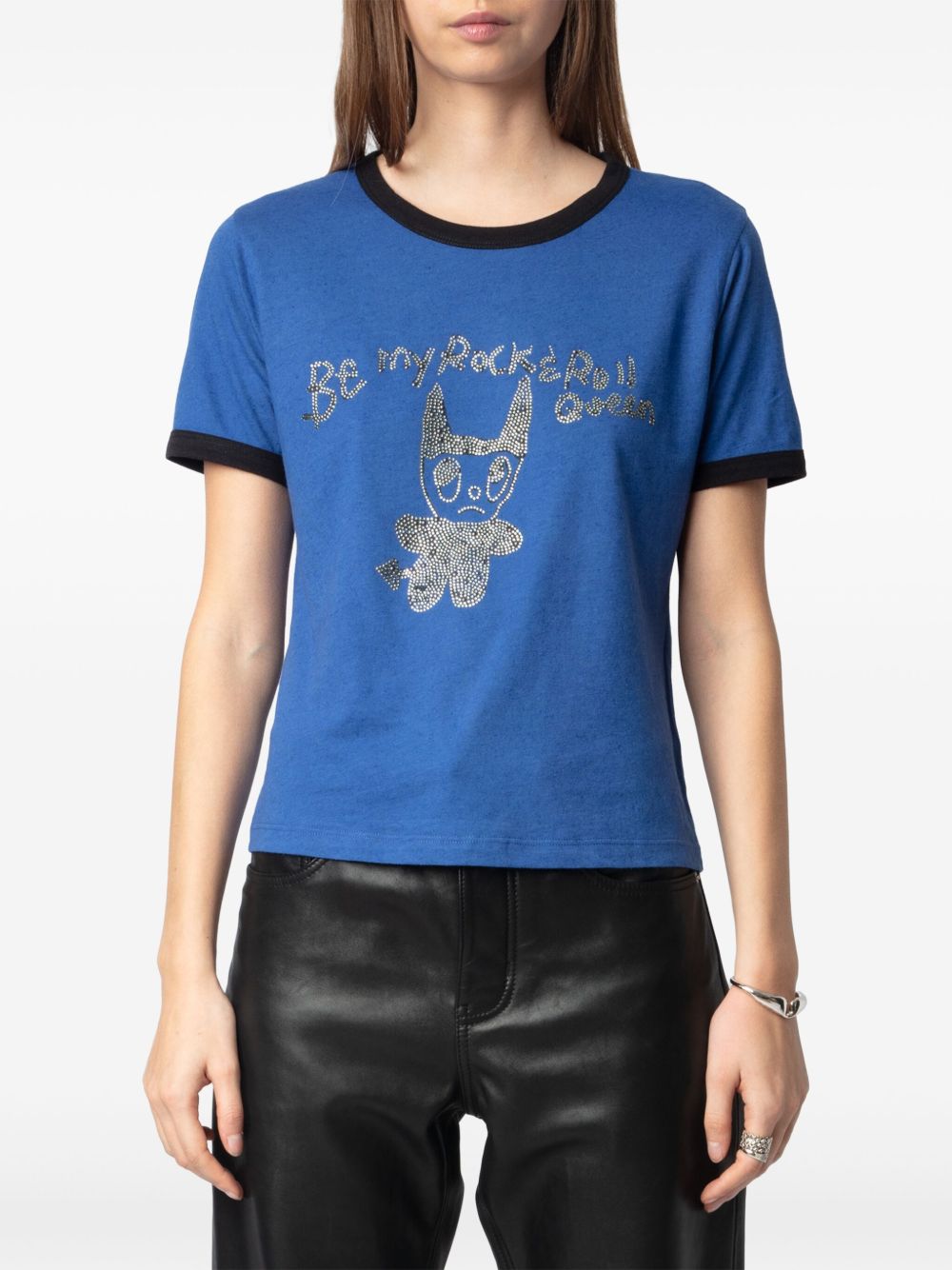 ZADIG & VOLTAIRE CRYSTAL-EMBELLISHED T-SHIRT