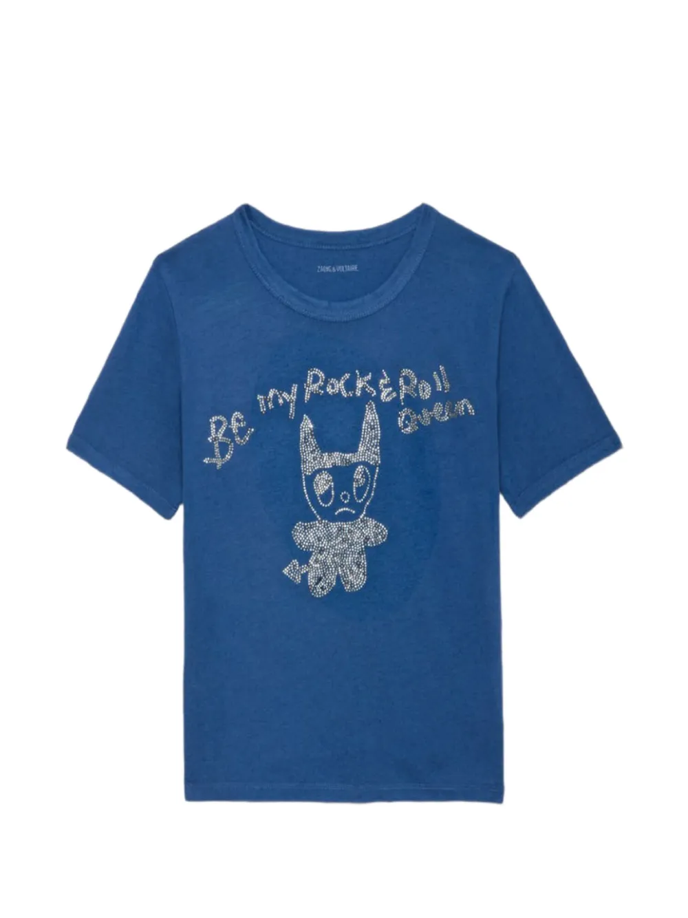 Zadig&Voltaire T-shirt verfraaid met kristallen Blauw
