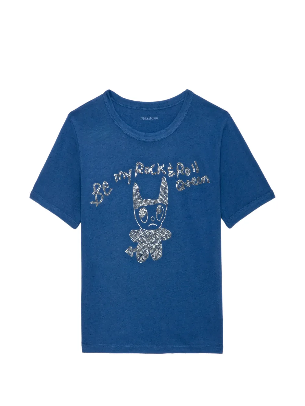 Zadig&Voltaire T-shirt verfraaid met kristallen Blauw