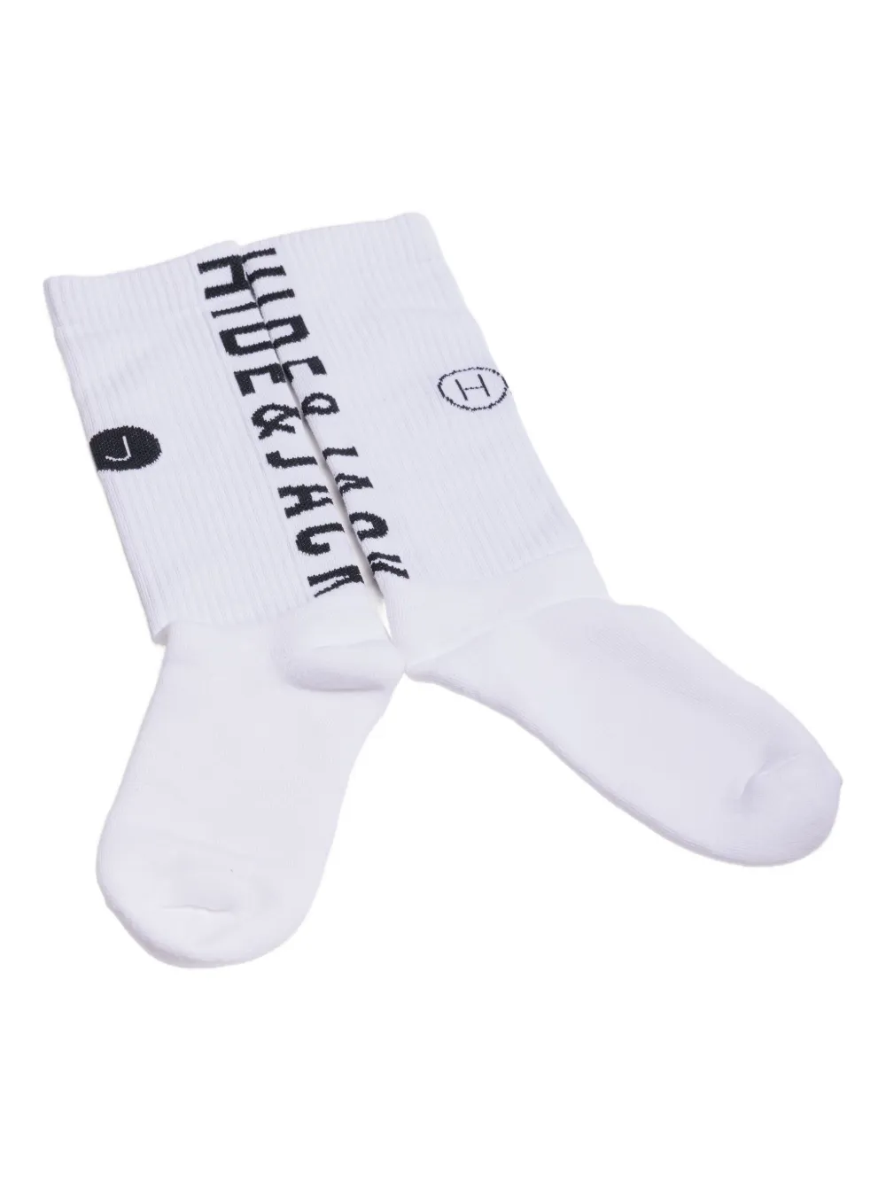 Hide & Jack Logo-print Socks In White