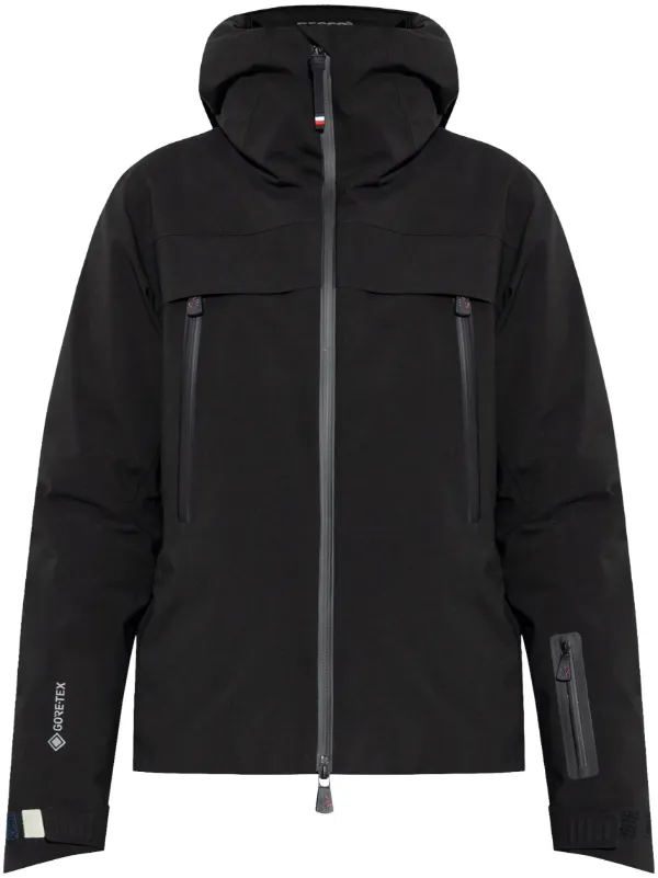 Moncler Grenoble Waterproof Zipped Ski Jacket Black FARFETCH AE