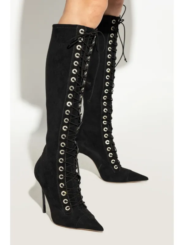 Casadei lace-up Suede Boots | Black | FARFETCH