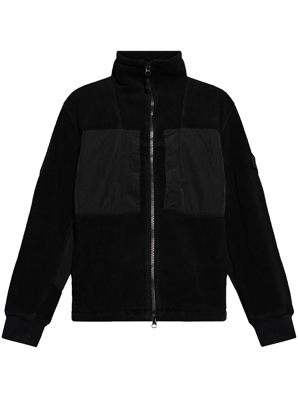 Shop Stone Island Cotton-pile Jacket In Black