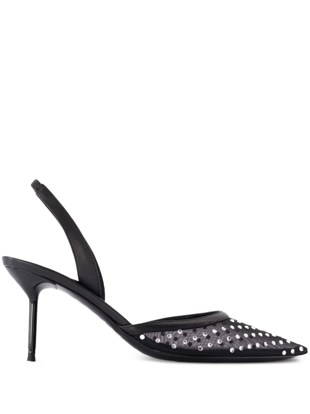 Paris Texas crystal-embellished slingback pumps Zwart