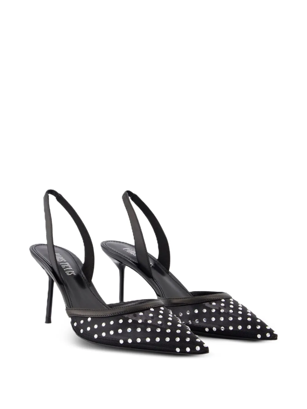Paris Texas Slingback pumps verfraaid met kristallen Zwart
