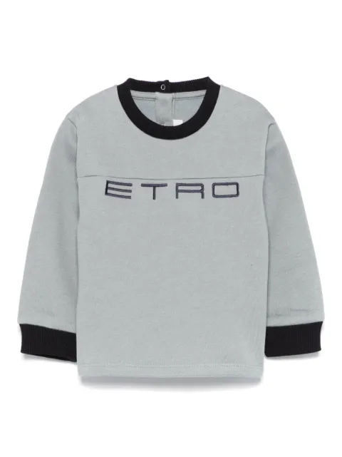 ETRO KIDS logo-embroidered sweatshirt