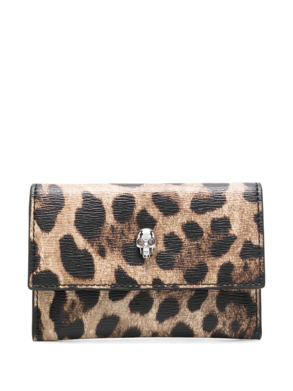 Shop Alexander Mcqueen Skull Card Holder In Brown