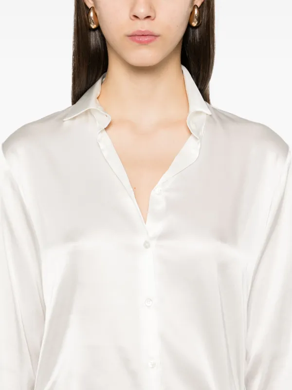Blanca Vita Satin Shirt White FARFETCH EG