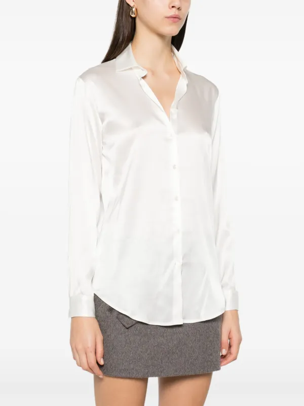 Blanca Vita Satin Shirt White FARFETCH PH