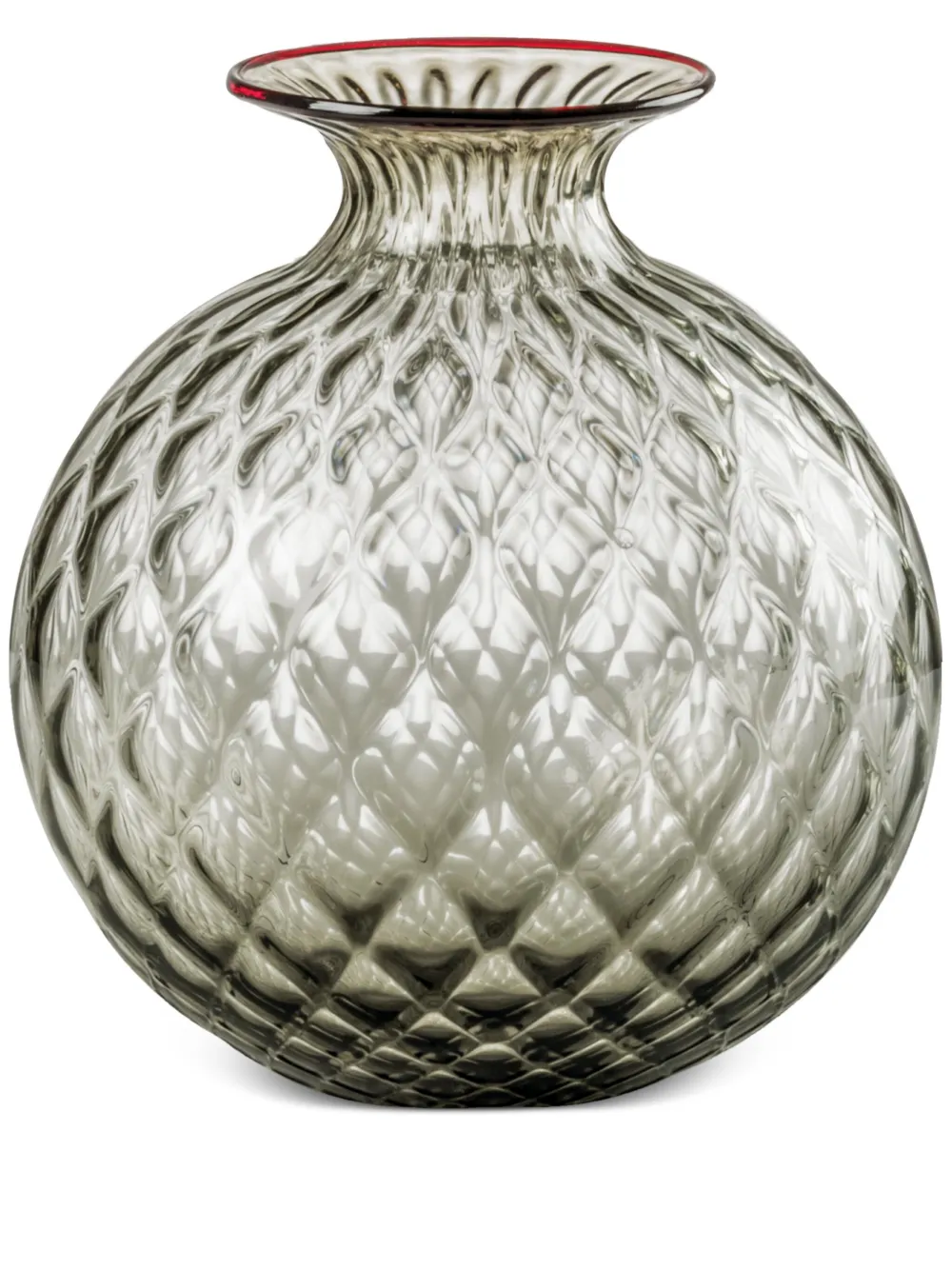 Venini Monofiore Balloton vase (24.5cm x 21.5cm) | Grey | Image 1