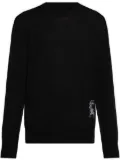 Burberry logo-patch knitted jumper - Black
