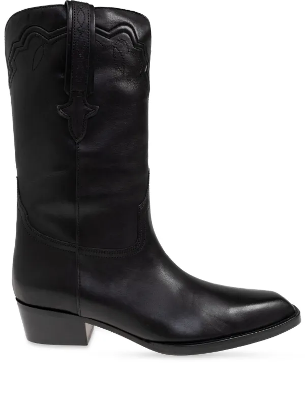 ミドルブーツ PARIS TEXAS Women Boots PX844 BLACK June leather mid-calf boots in black - Paris Texas | Mytheresa