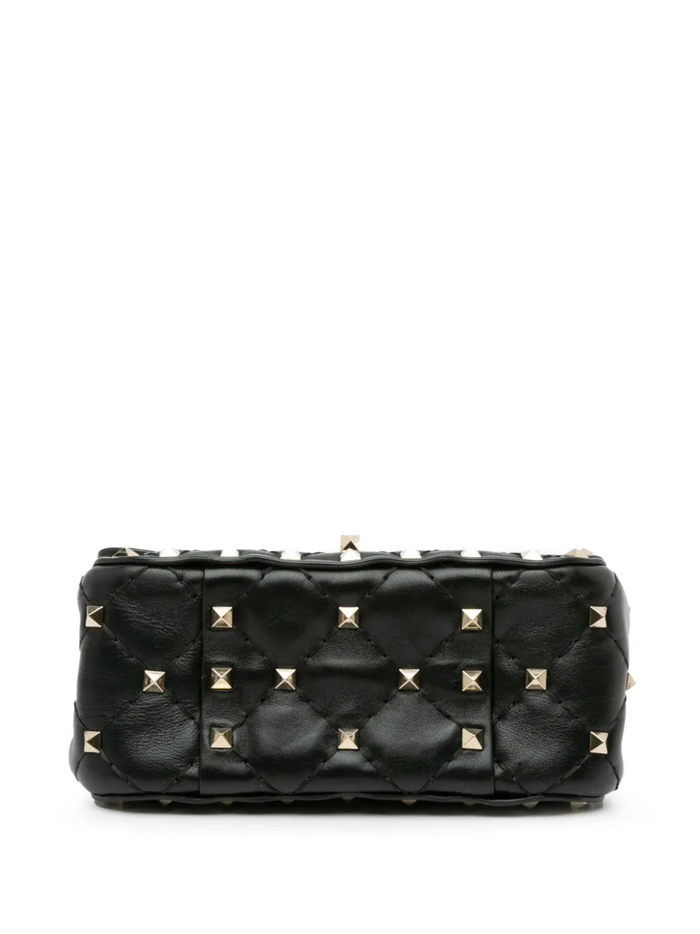 Valentino Garavani Pre-Owned 2010-2023 Micro Rockstud Spike kalfsleren boekentas - Zwart