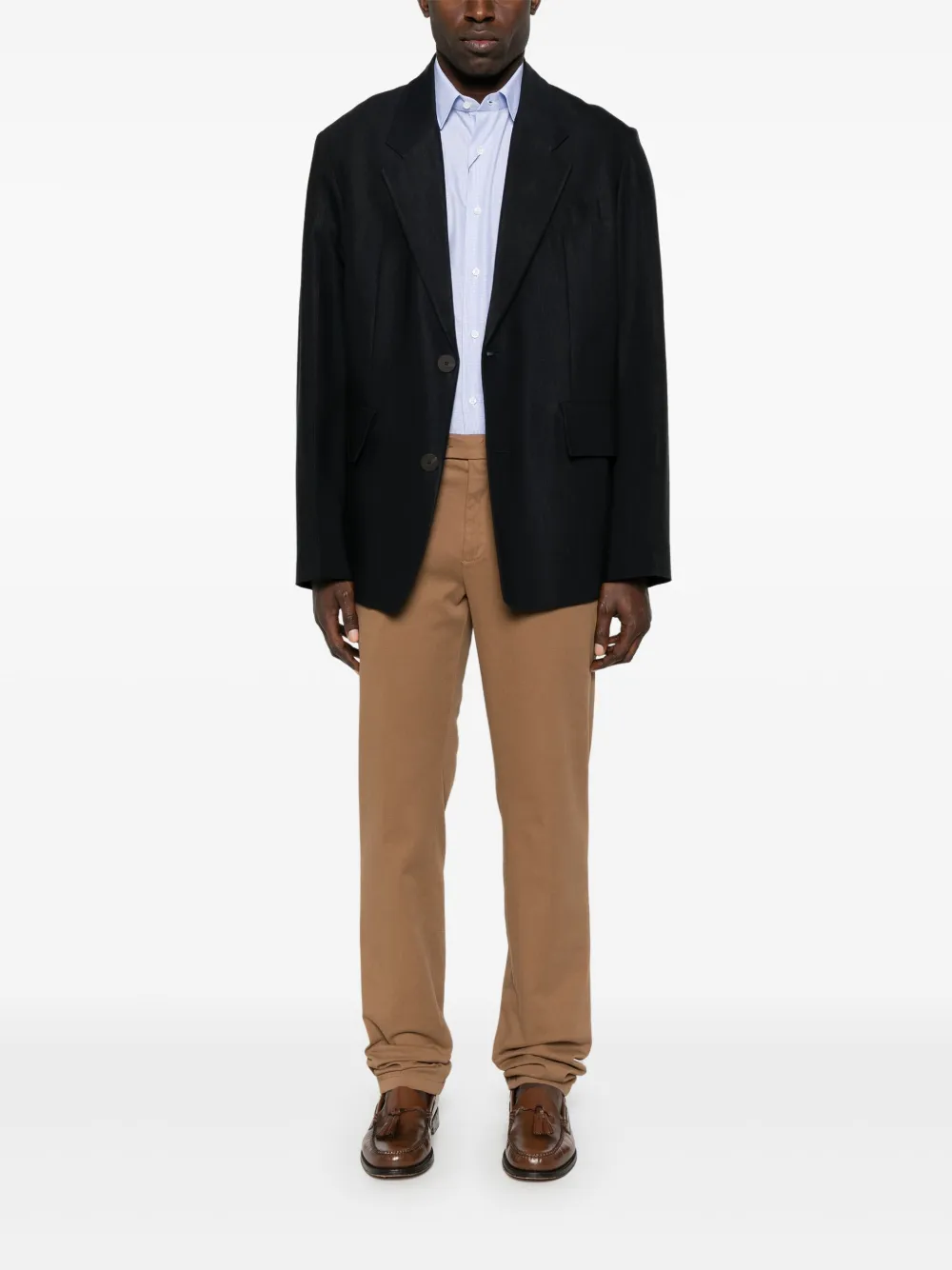 Canali Gabardine broek - Bruin