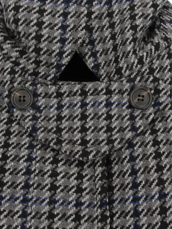 Prada Pre-Owned 1990s Houndstooth Coat Grey FARFETCH IN