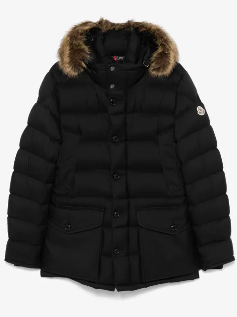 Moncler faux-fur-trim padded jacket