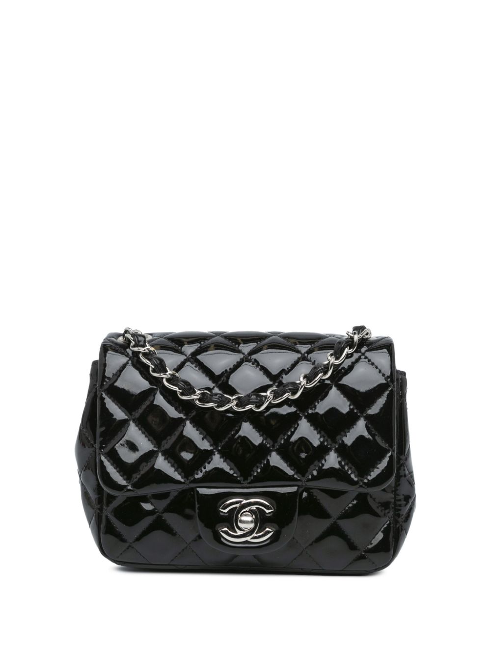 Cheap HOT SALE CHANEL 2014 Mini Square Classic Patent Single Flap crossbody bag Women