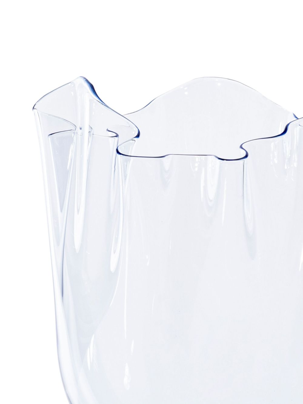 Venini Fazzoletto vase (13.5cm x 13.5cm) - Blauw