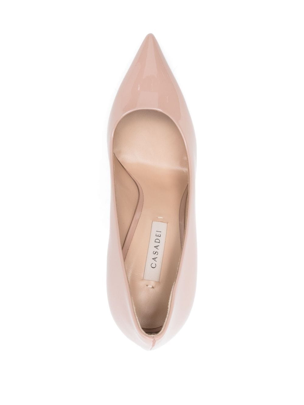 Shop Casadei 115mm Blade Pumps In Nude