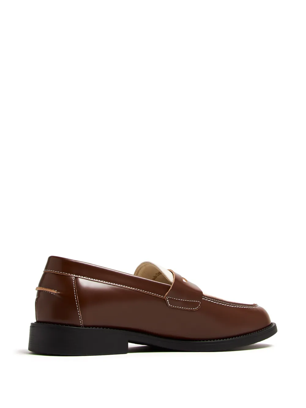 DUKE & DEXTER Tweekleurige penny loafers Bruin