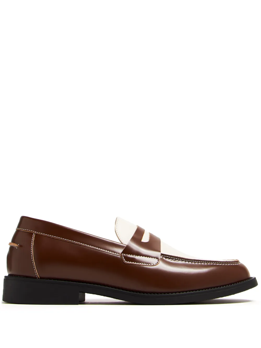 DUKE & DEXTER two-tone penny loafers | Brown | Image 1