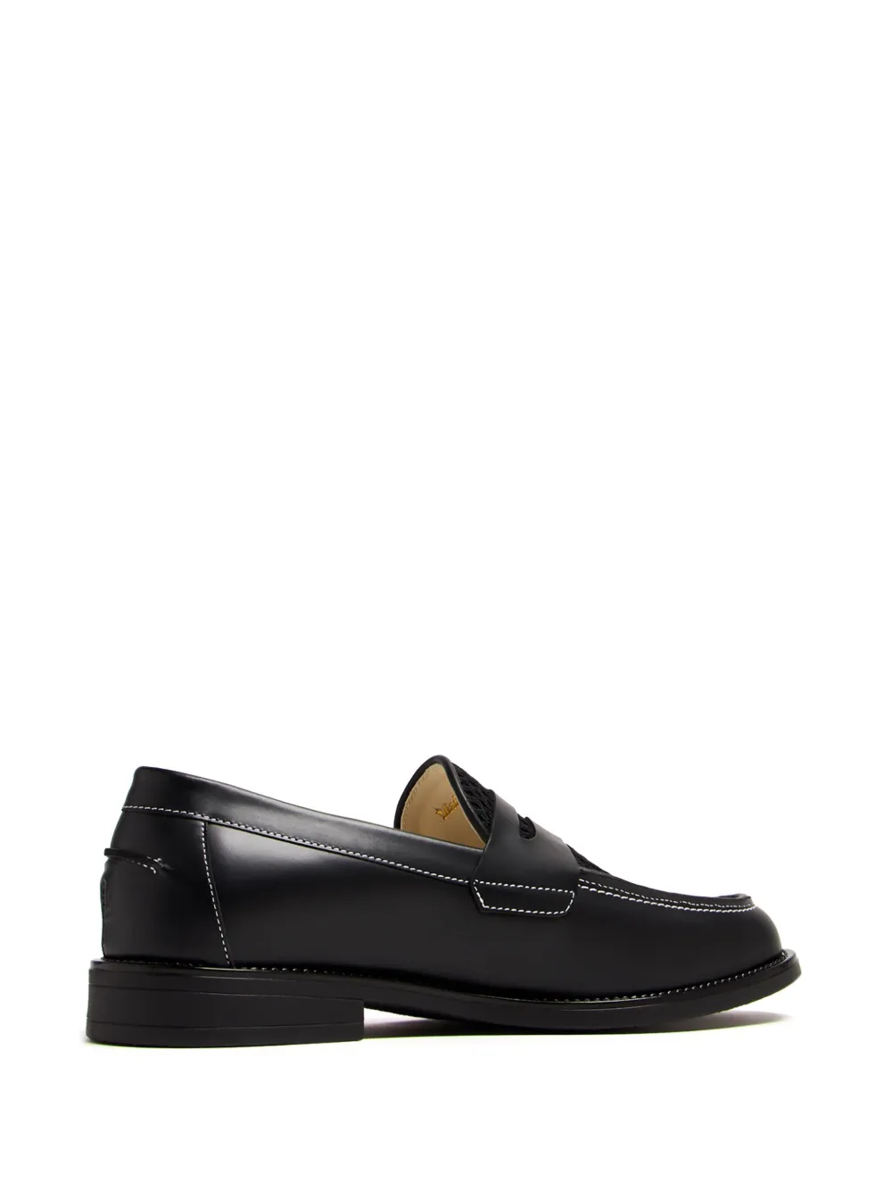 Duke & Dexter Wilde Rattan Penny Loafers In Black