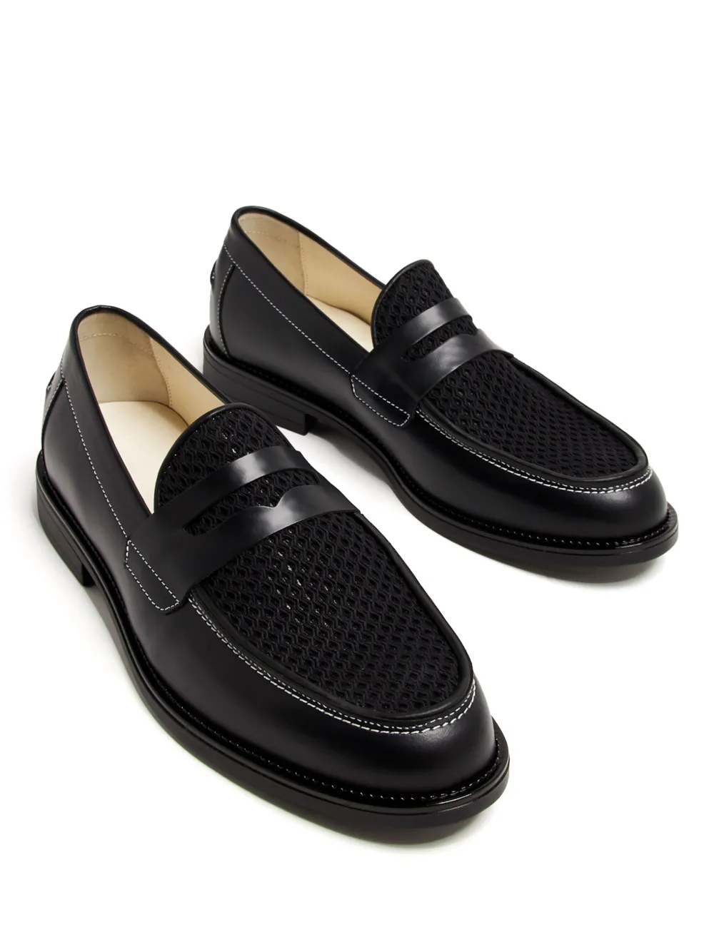 DUKE & DEXTER Wilde Rattan Penny loafers - Zwart