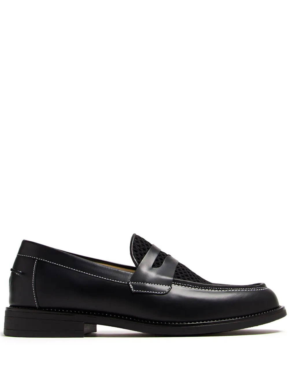 Duke & Dexter Wilde Rattan Penny Loafers In Black