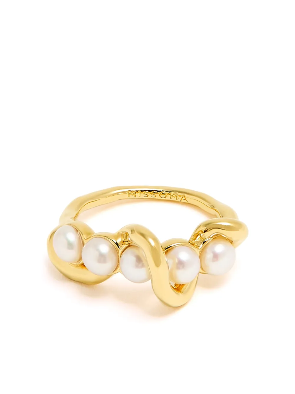 Courrèges - faux pearl ring - women