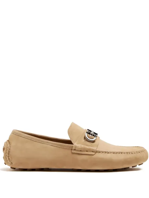 Ferragamo Gancini leather loafers